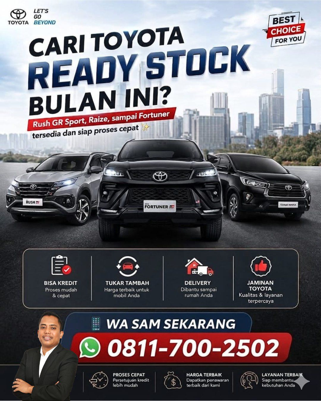 Unit Toyota ready stock bulan ini